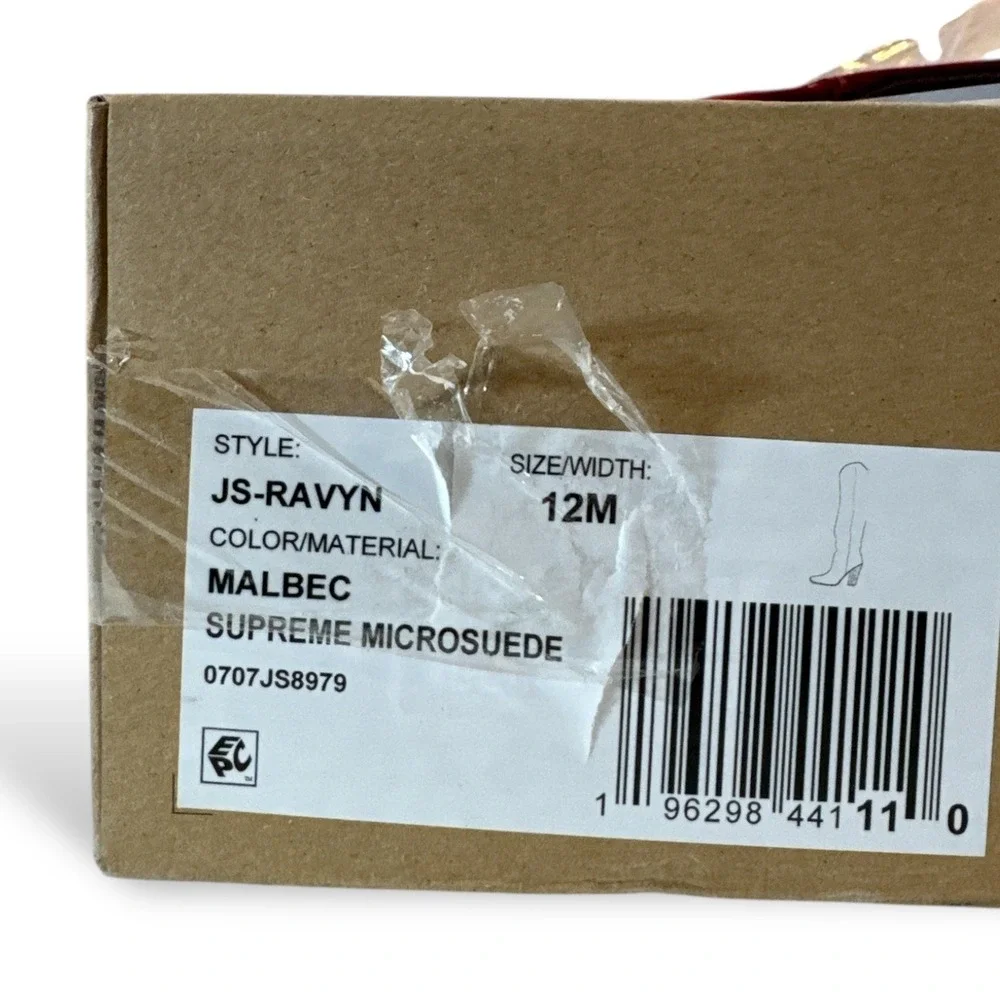 Jessica‎ Simpson Ravyn Over The Knee Boots 12M Malbec Microsuede Heeled
